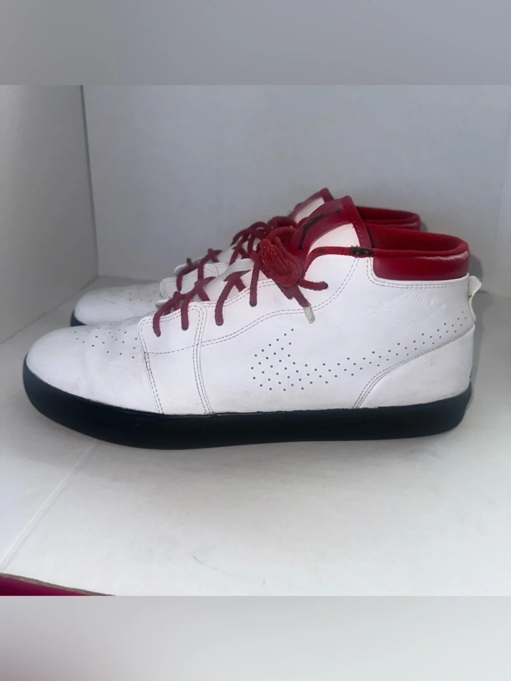 Nike Air Jordan 1 Retro V.1 Chukka 'White Gym Red' Black Mens  SZ 11 535992-101